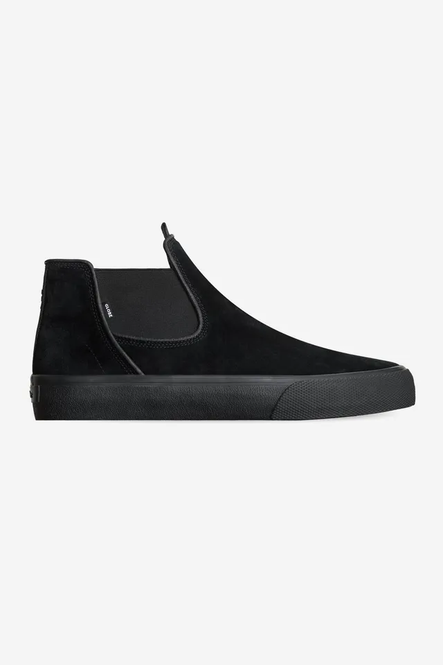 globe-dover-black-suede-gillette-scarpe-skate-mid-slip-on image 1