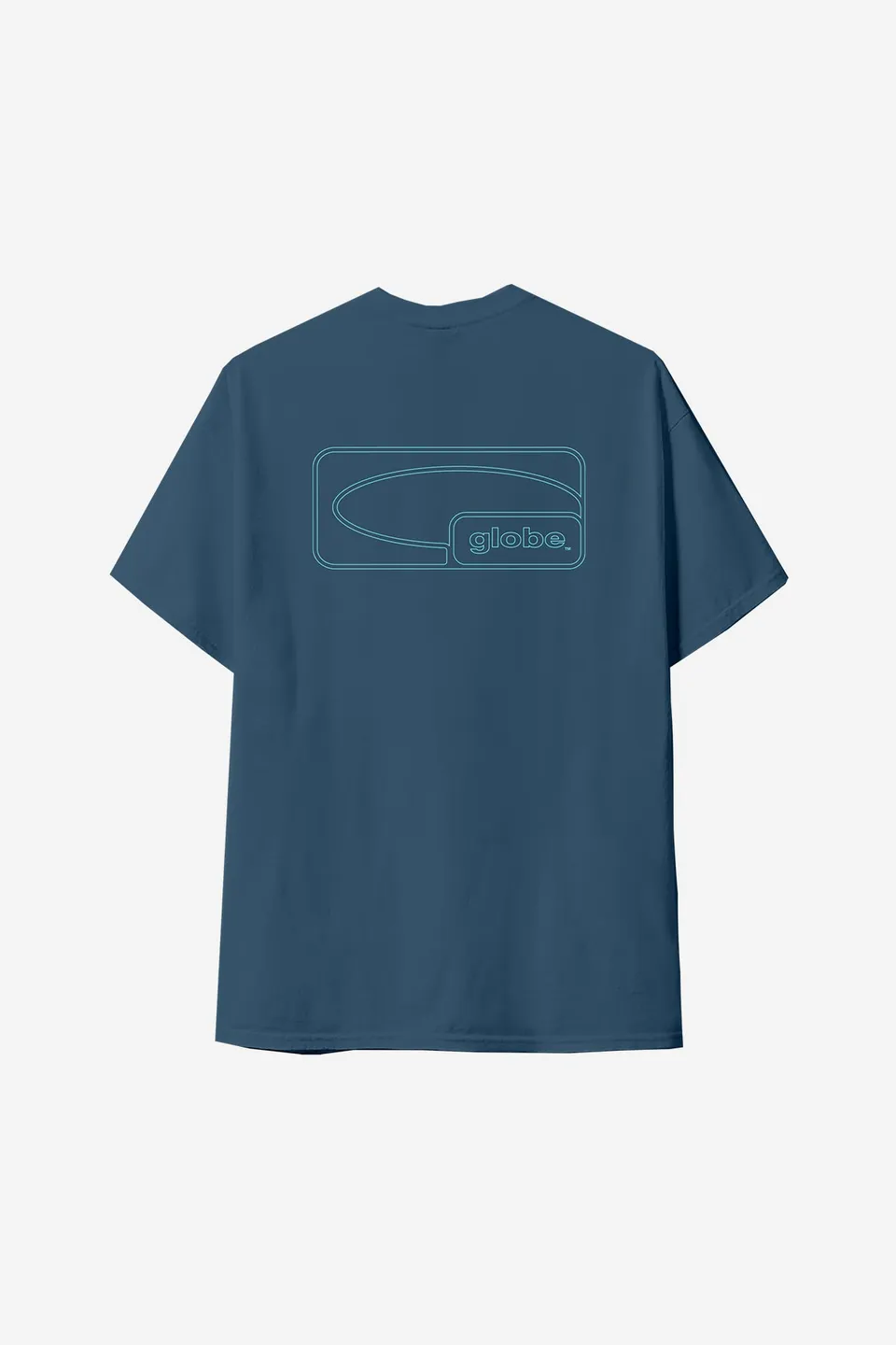 globe-block-tee-steel-blue-t-shirt-cotone-organico image 1
