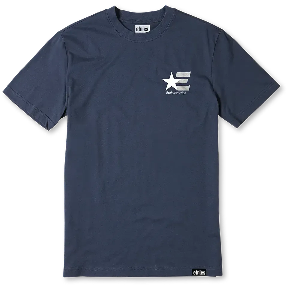etnies-america-tee-t-shirt-blu-navy-bianco image 1