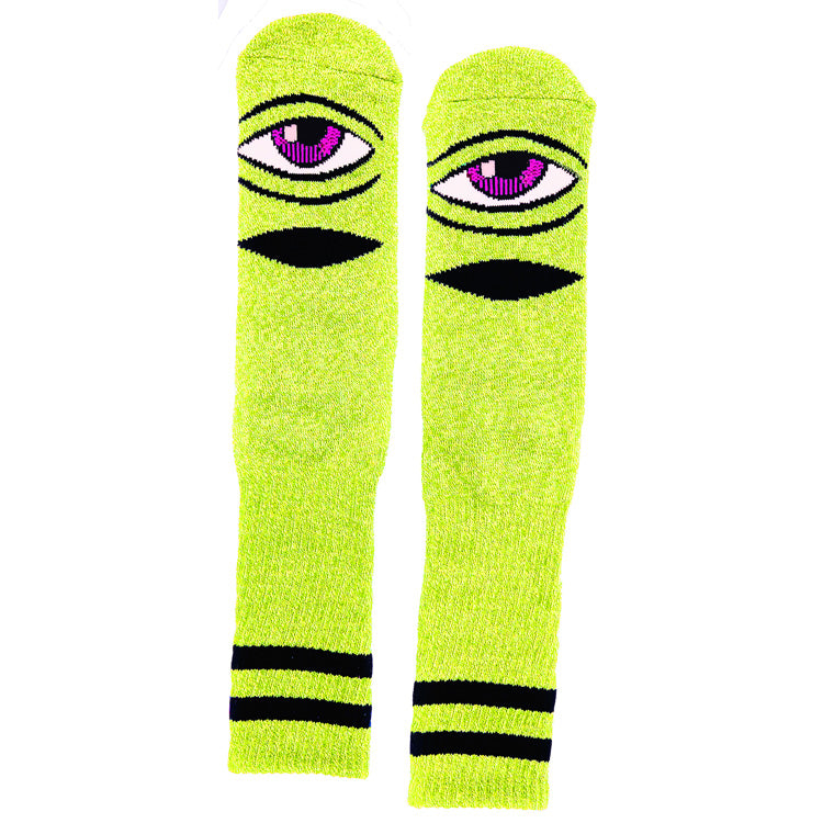 toy-machine-heather-sect-eye-sock-neon-calzini-skate image 1