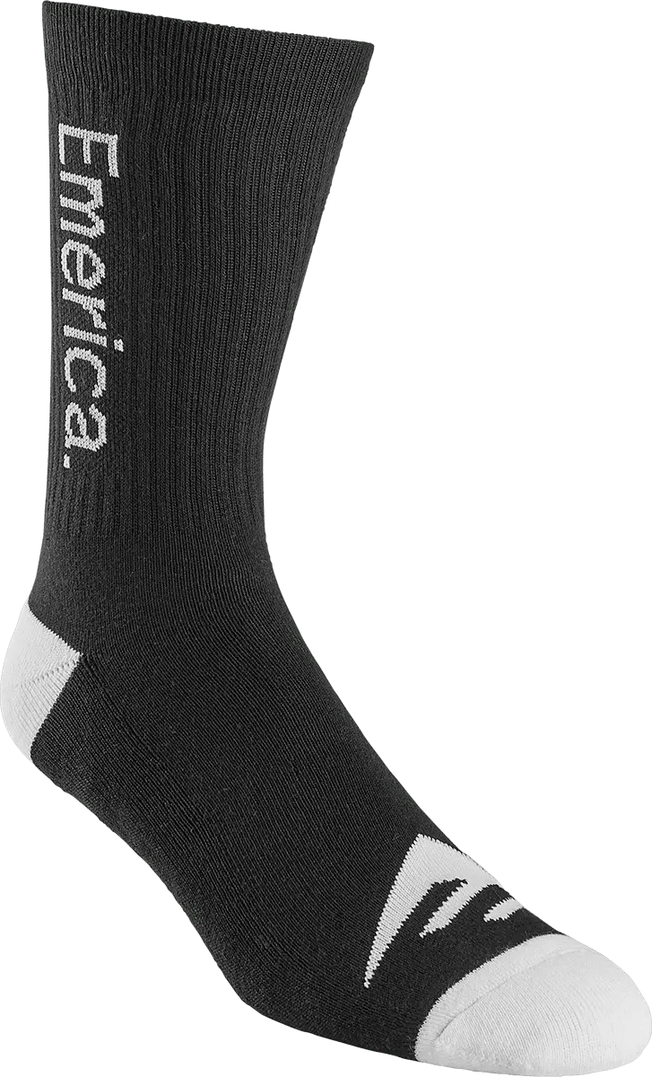emerica-pure-crew-sock-black-white-calze-skate-imbottite image 1
