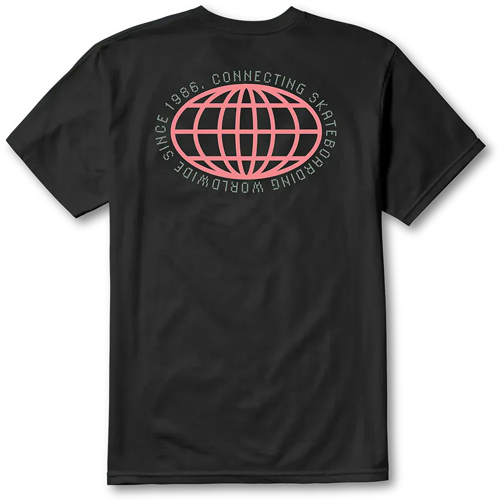 etnies-worldwide-tee-t-shirt-cotone-nero image 2