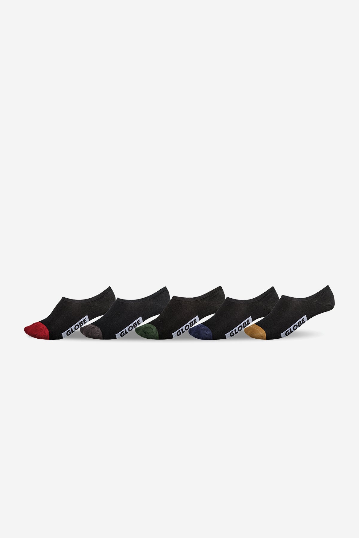 globe-dip-invisible-sock-5-pack-calzini-fantasmino-nero-assortiti image 1