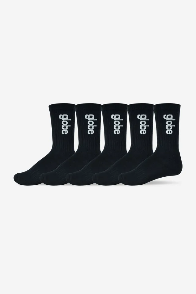 globe-o-g-vert-logo-hi-calze-skate-5-pack-black image 1