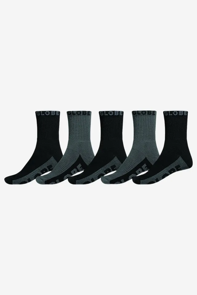 globe-b-g-crew-sock-5-pack-calze-sportive-black-grey image 1