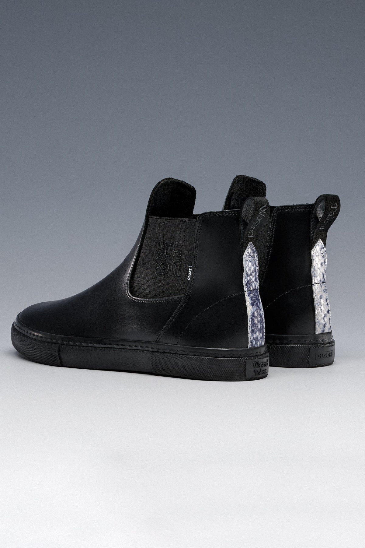 globe-dover-ii-wasted-talent-black-snake-scarpe-skate-slip-on image 3