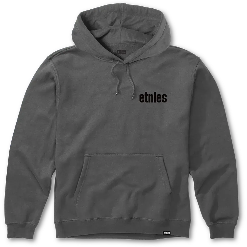 etnies-wordmark-felpa-con-cappuccio-dark-grey-black image 1