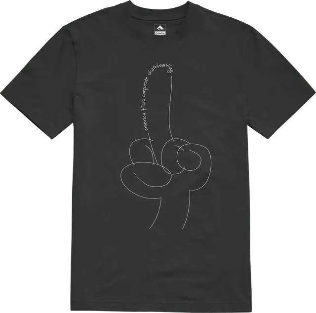 emerica-eff-corporate-t-shirt-nera-uomo-maglietta-skate image 1