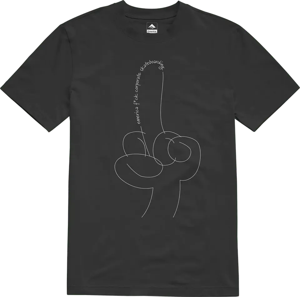 emerica-eff-corporate-t-shirt-nera-uomo-maglietta-skate image 1