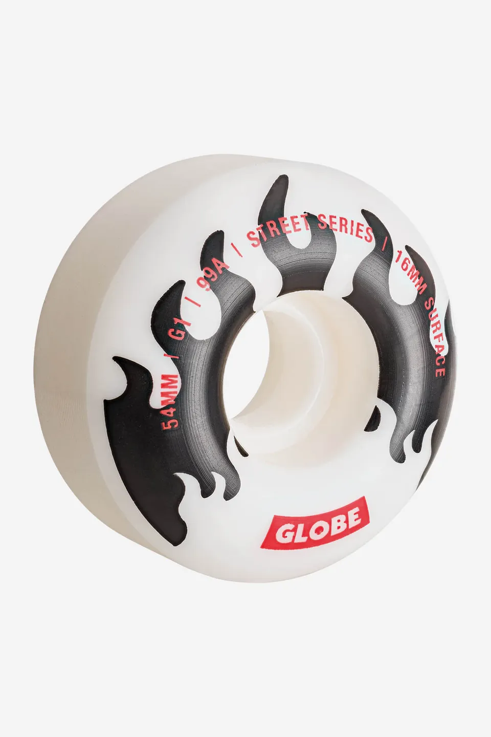 globe-g1-street-54mm-white-black-flames-ruote-skate-4-pz image 1