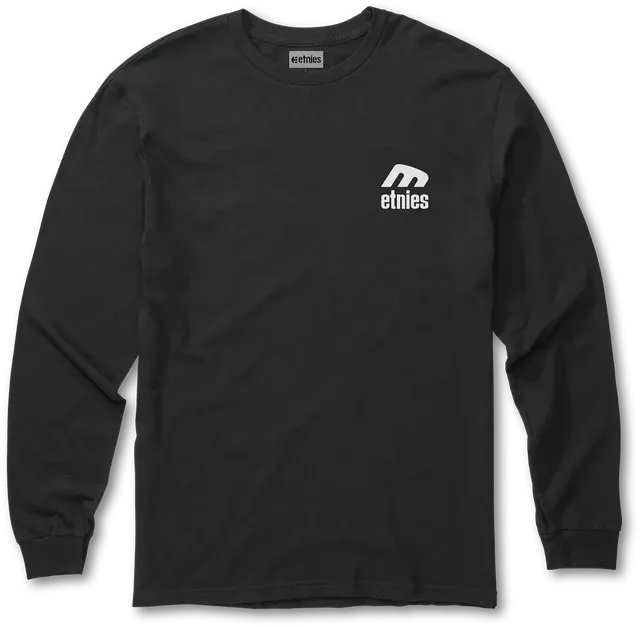 etnies-icon-ls-tee-t-shirt-nero-bianco image 1