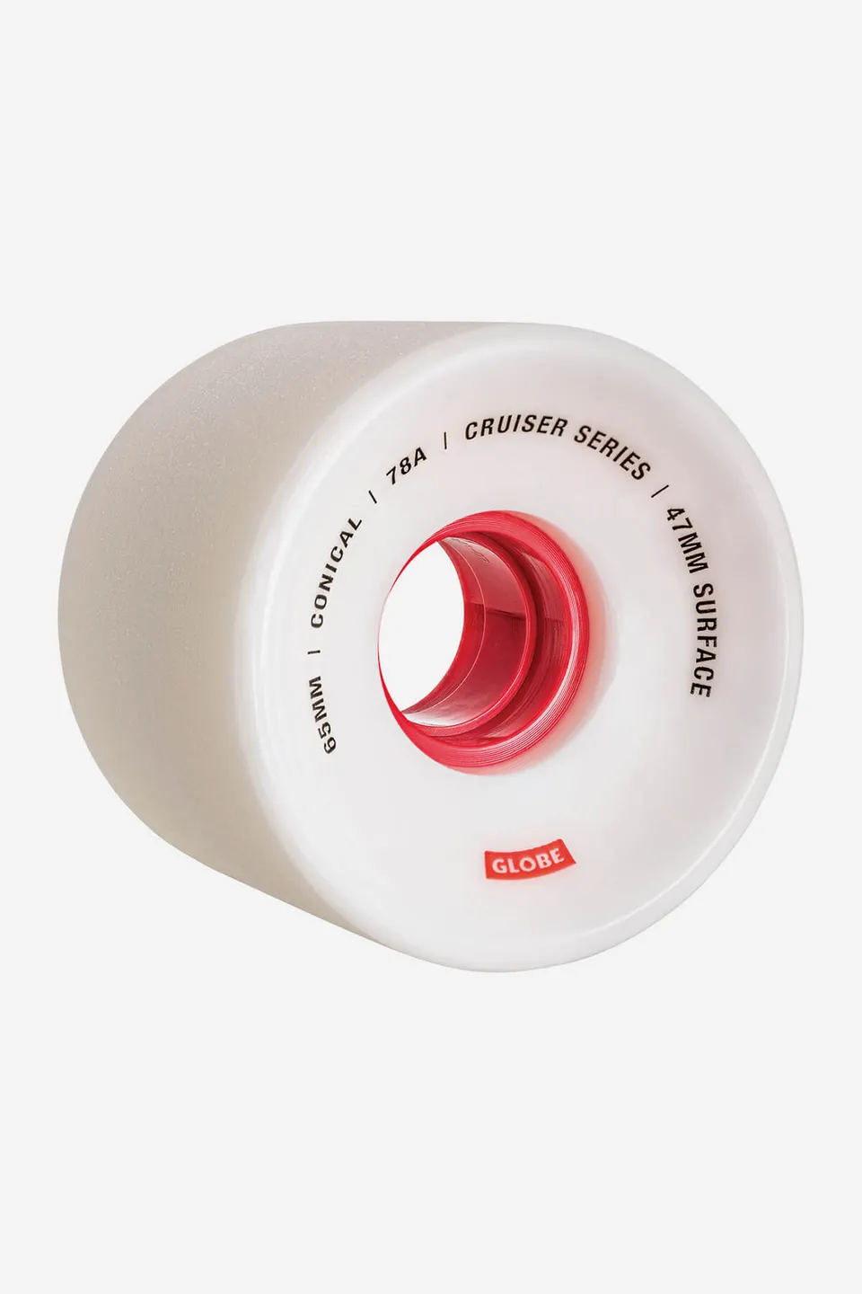 globe-conical-cruiser-ruote-65mm-white-red-78a-pack-4 image 1