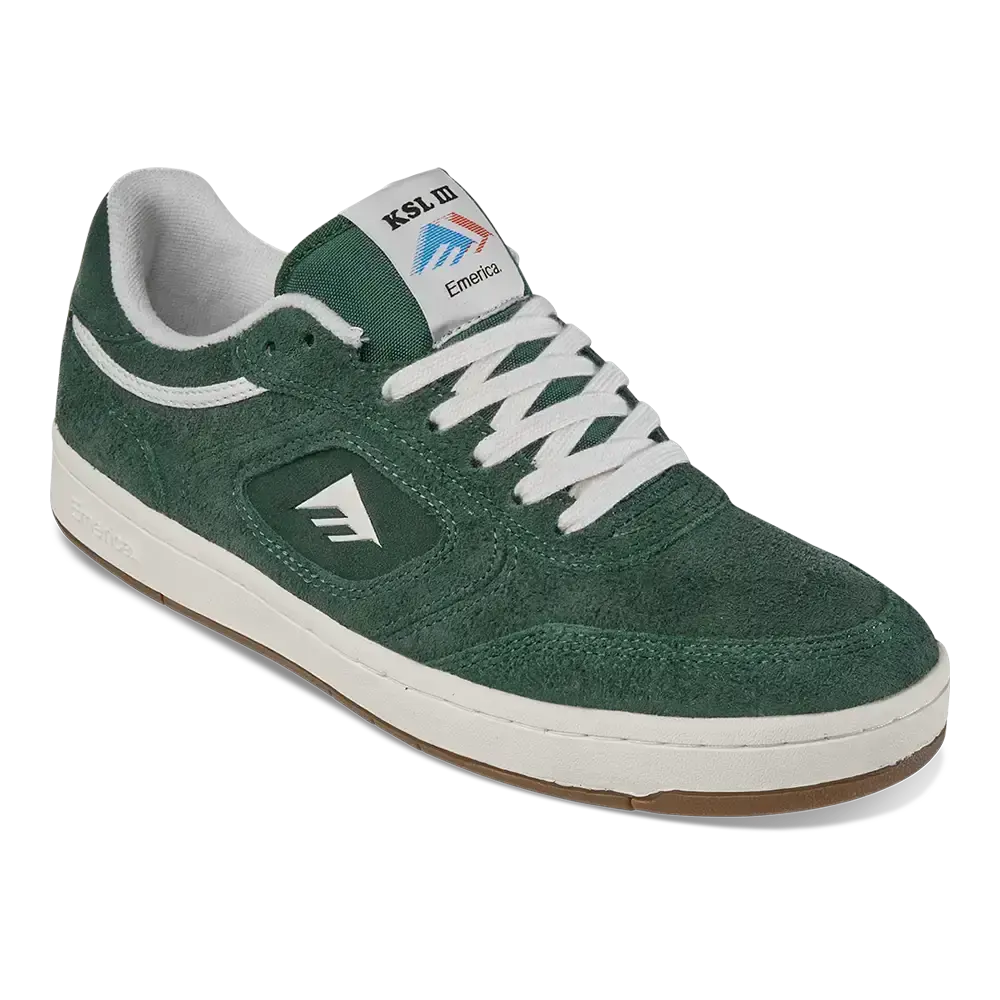 emerica-ksl-iii-scarpe-skate-kevin-spanky-long-hunter-green-hairy-suede image 5