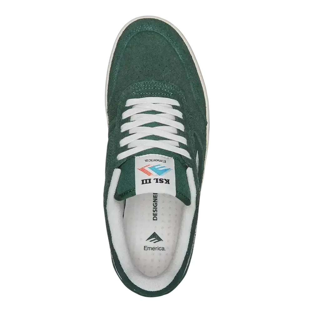 emerica-ksl-iii-scarpe-skate-kevin-spanky-long-hunter-green-hairy-suede image 3