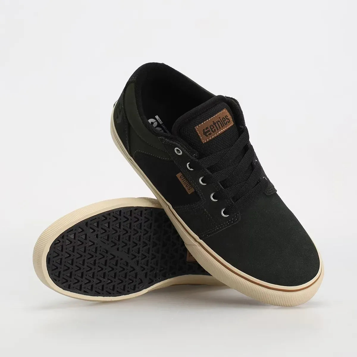 etnies-barge-ls-scarpa-skate-vulcanizzata-verde-nero image 2