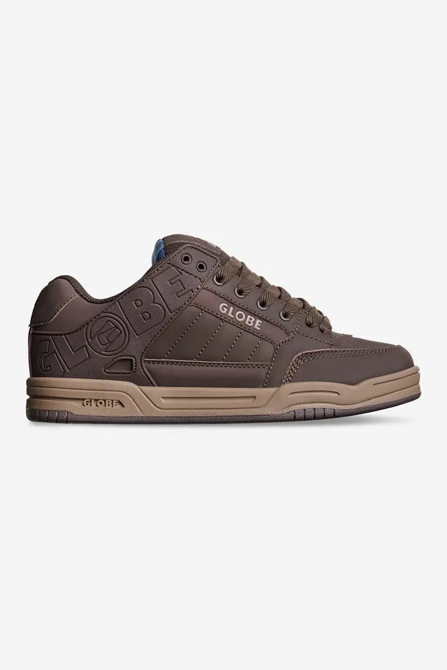 globe-tilt-brown-blue-tartan-scarpe-skate image 1