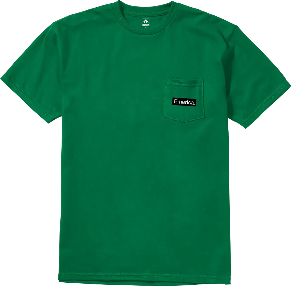emerica-pure-triangle-pocket-tee-t-shirt-skate-uomo-green image 1