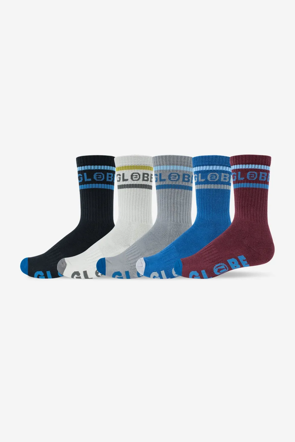 globe-tilt-hi-crew-calze-skate-5-pack-assorted image 1