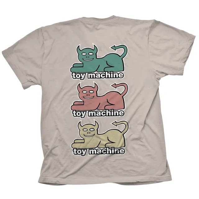 toy-machine-triple-cat-t-shirt-skate-uomo image 1