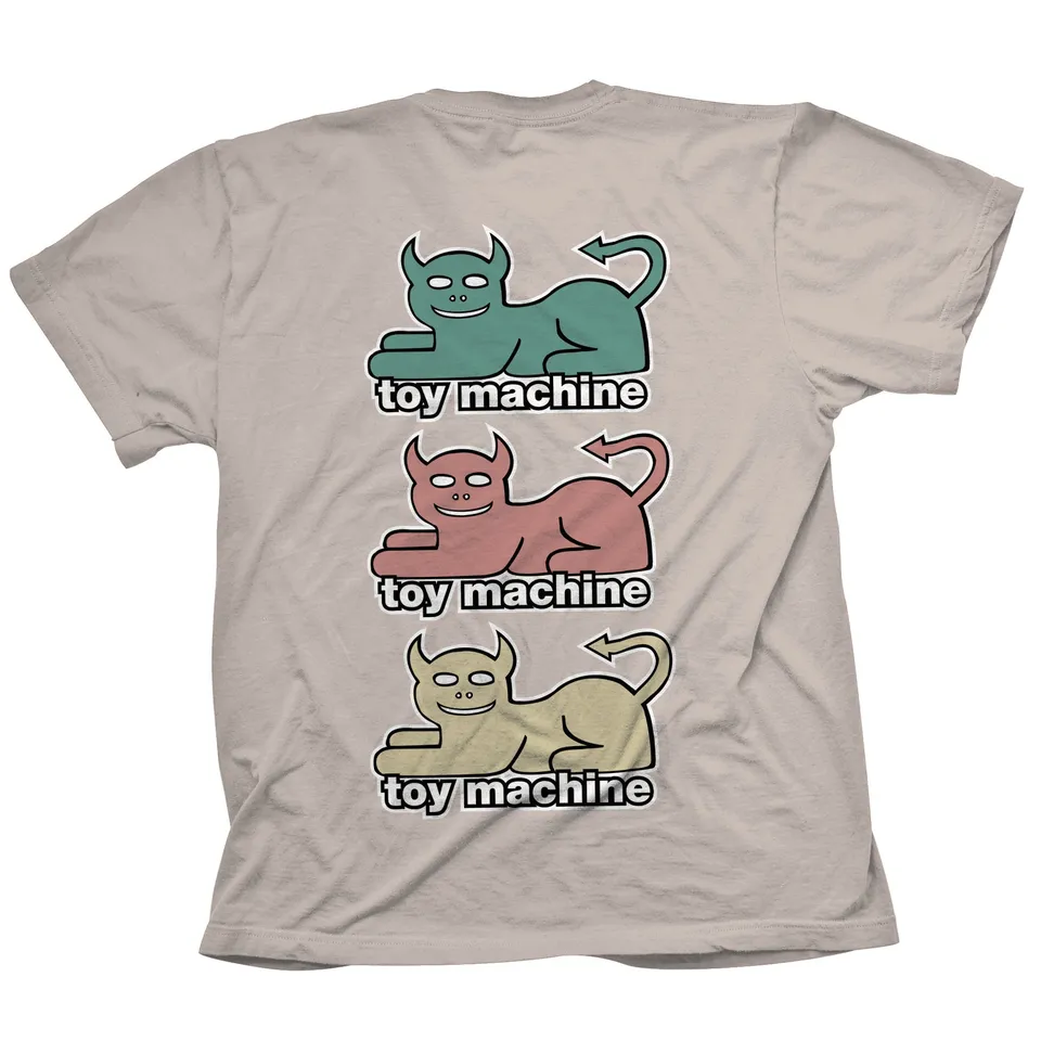 toy-machine-triple-cat-t-shirt-skate-uomo image 1
