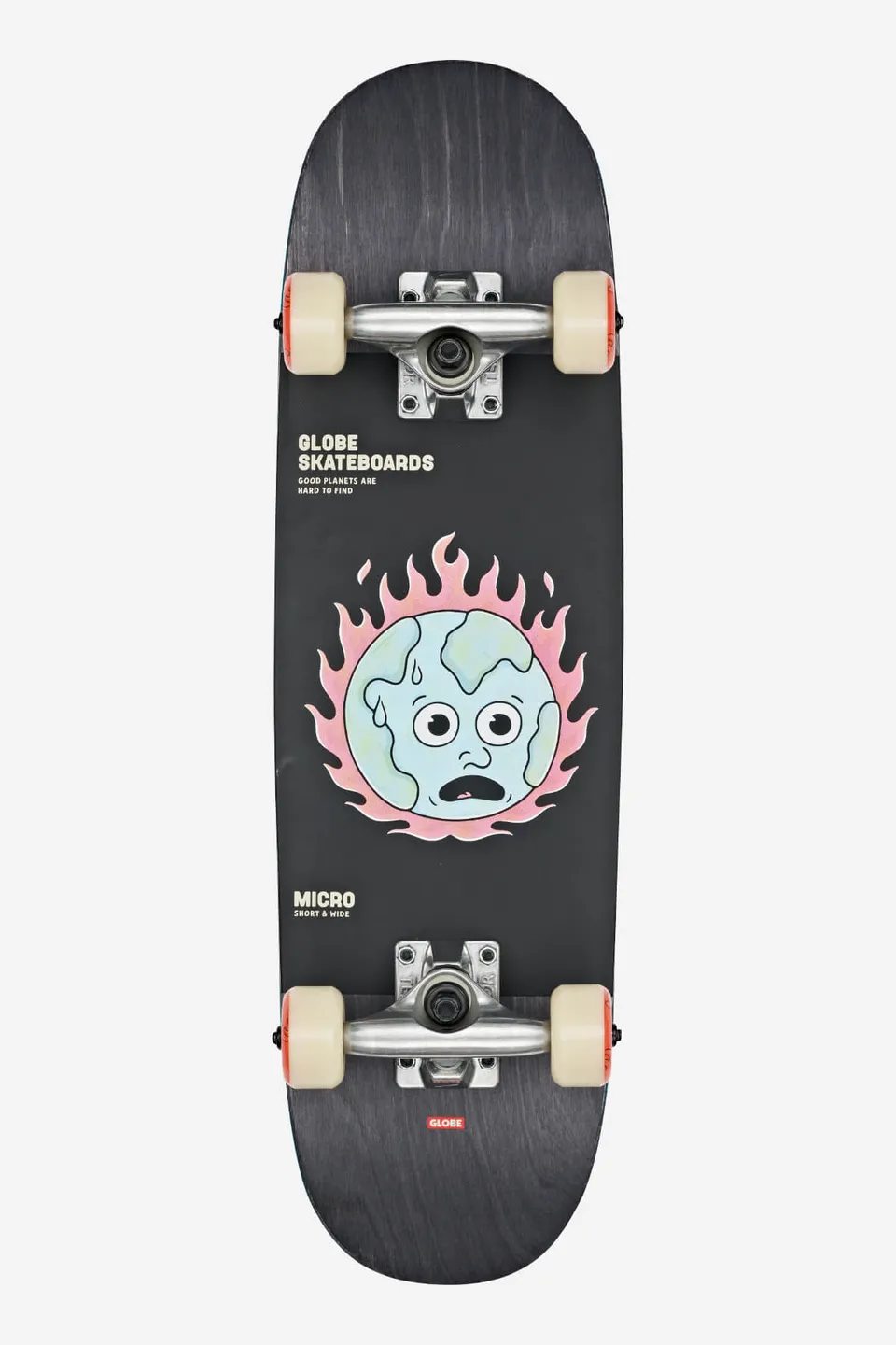 globe-kids-softie-83-micro-7-125-complete-skateboard-black-in-flames image 1