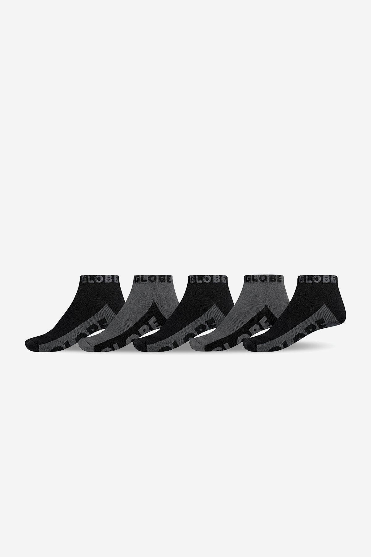 globe-b-g-calzini-ankle-5-pack-black-grey image 1