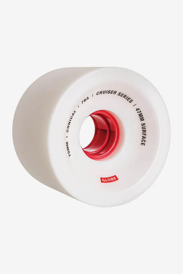 globe-conical-cruiser-70mm-ruote-white-red-78a-x4 image 1