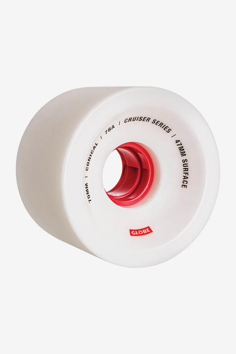 globe-conical-cruiser-70mm-ruote-white-red-78a-x4 image 1