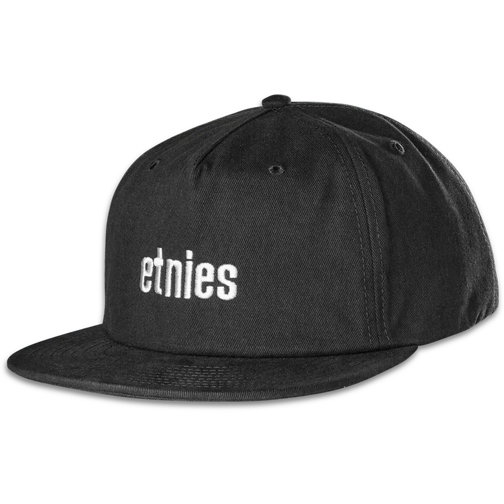 etnies-wordmark-embroidery-snapback-cappello-nero image 1