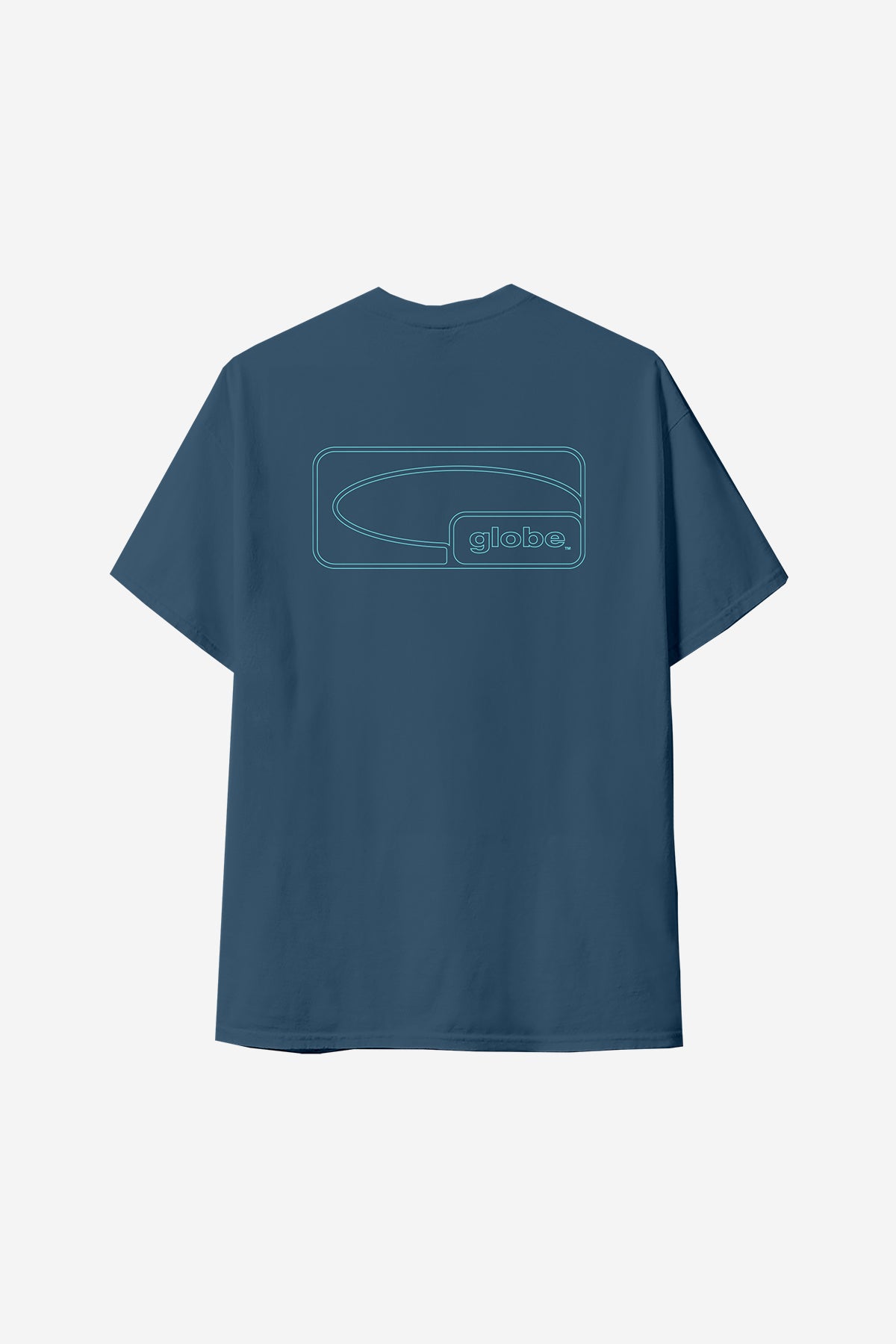 globe-block-tee-steel-blue-t-shirt-cotone-organico image 1