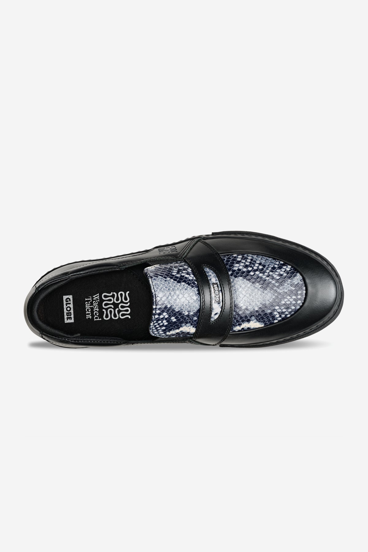 globe-liaizon-scarpe-slip-on-wasted-talent-black-snake image 6