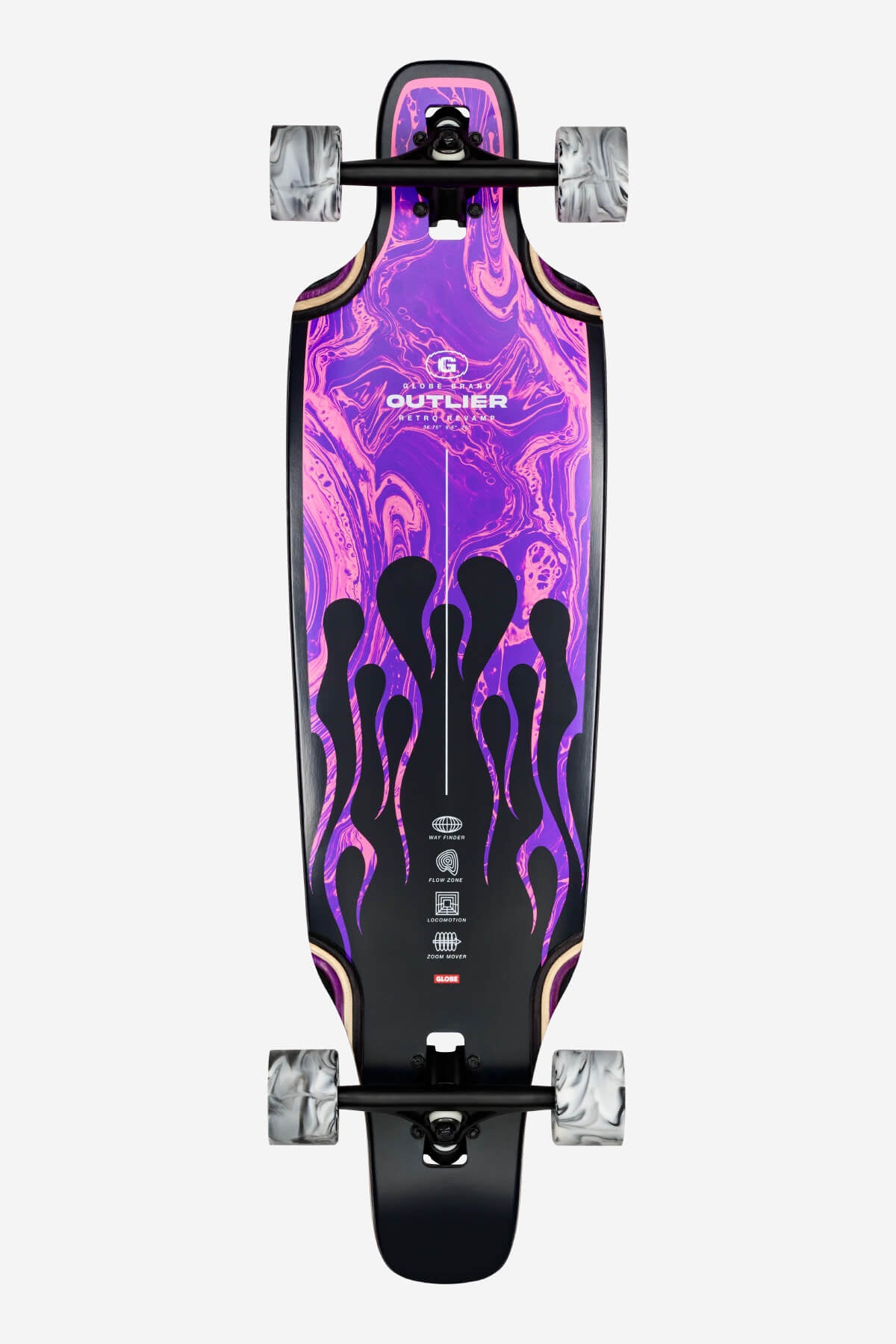 globe-outlier-36-longboard-completo-purple-flames image 1