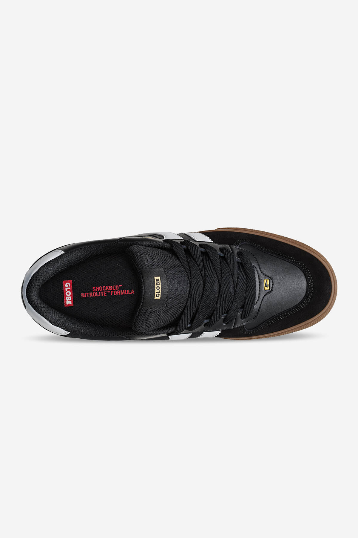 globe-encore-2-black-white-tobacco-scarpe-skate-basse image 2