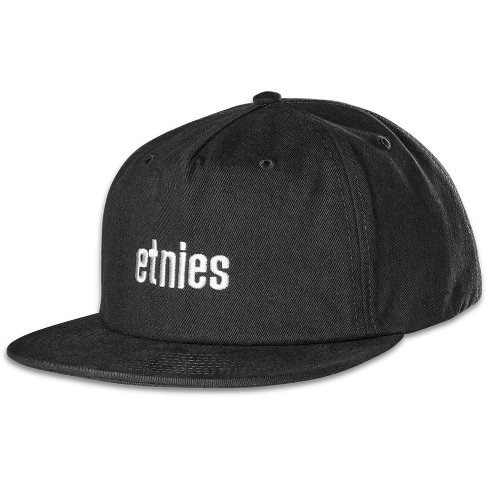etnies-wordmark-embroidery-snapback-cappello-nero image 1