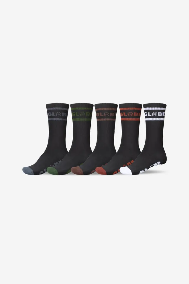 globe-tilt-hi-crew-sock-5-pack-calze-skate-black-assorted image 1