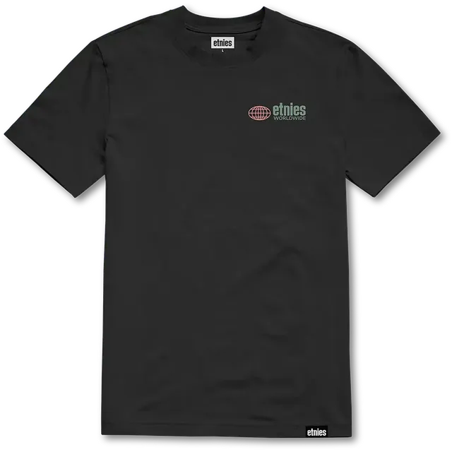 etnies-worldwide-tee-t-shirt-cotone-nero image 1