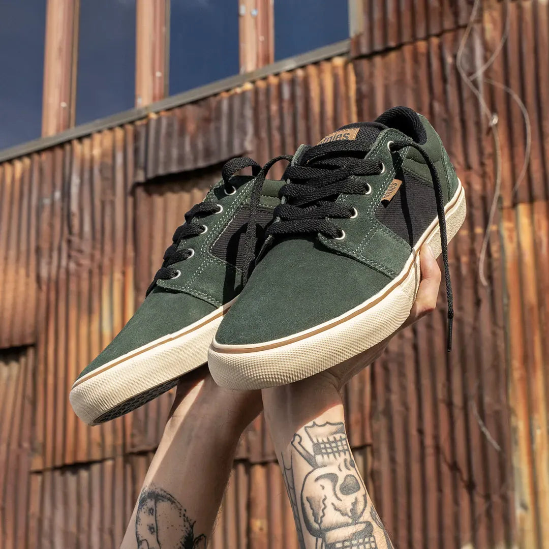 etnies-barge-ls-scarpe-da-skate-low-top-green-gold image 2