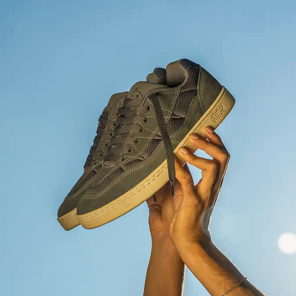 etnies-snake-scarpe-da-skate-chunky-dark-grey-suede-mesh image 5