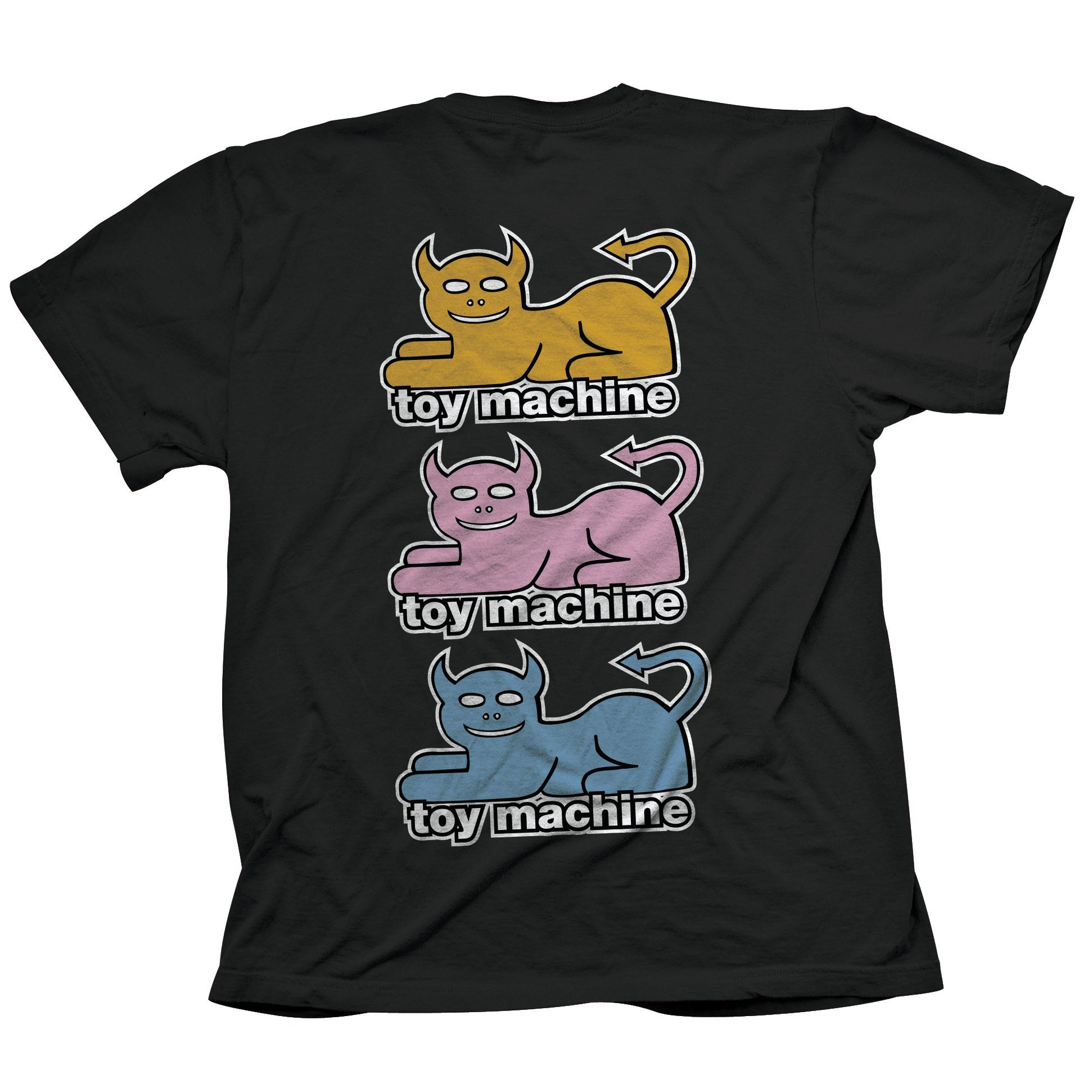 toy-machine-triple-cat-t-shirt-skate-uomo image 3
