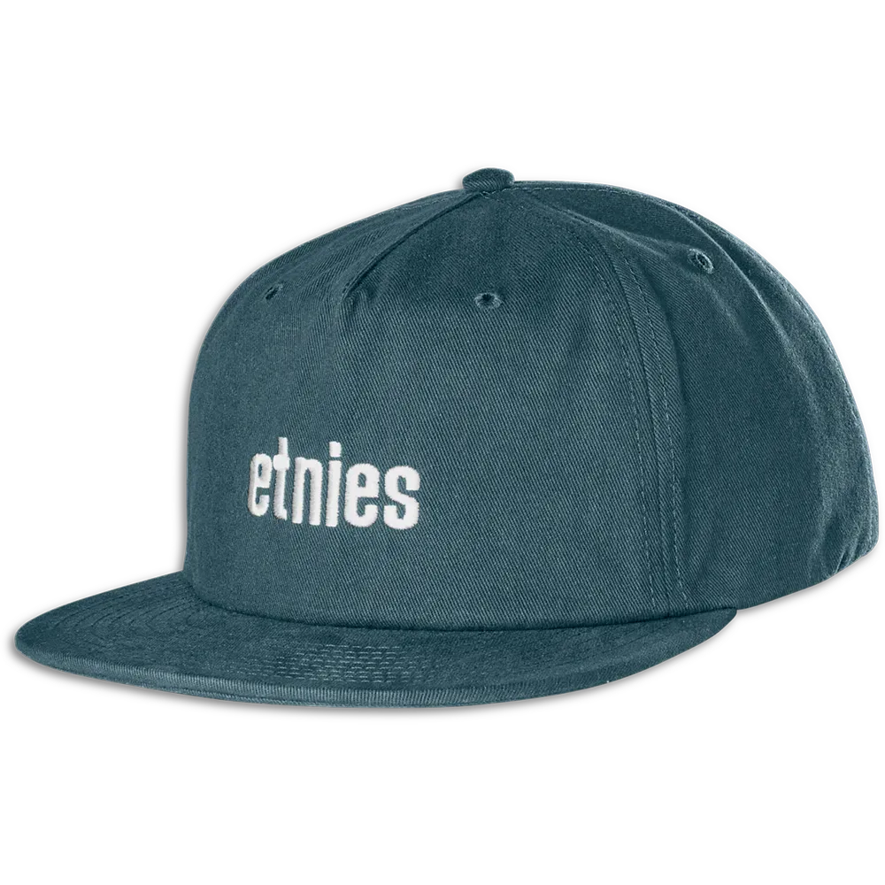 etnies-wordmark-embroidery-snapback-cappellino-5-pannelli-indigo image 1