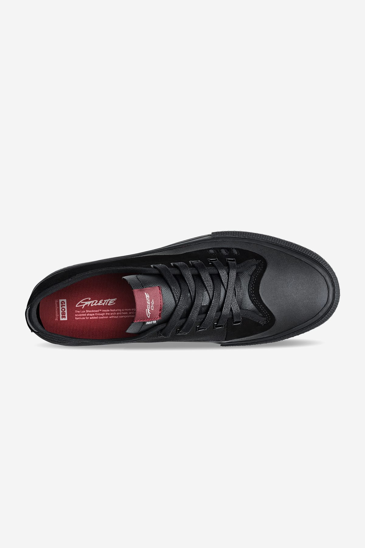 globe-gillette-scarpe-skate-pro-black-black-suede image 2