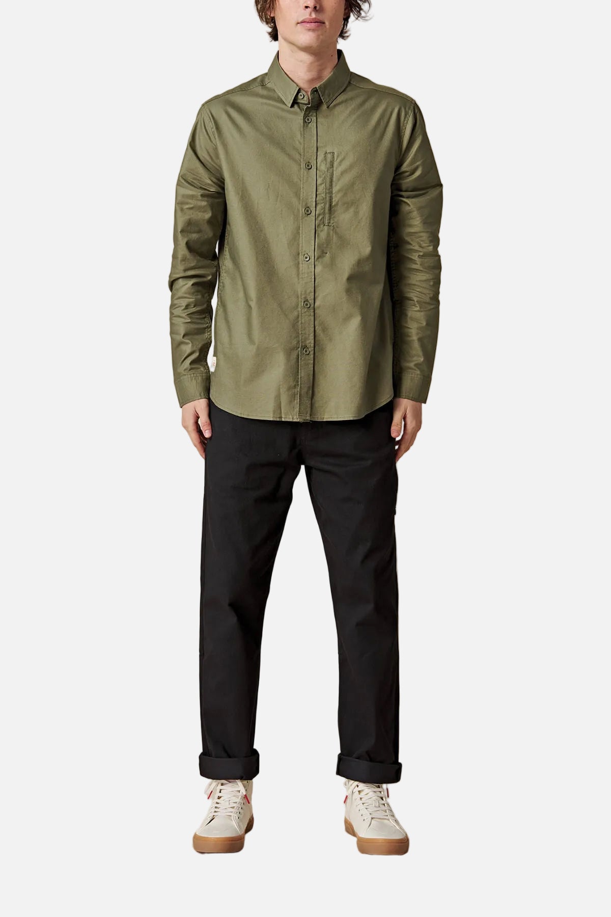 globe-foundation-camicia-manica-lunga-olive image 2