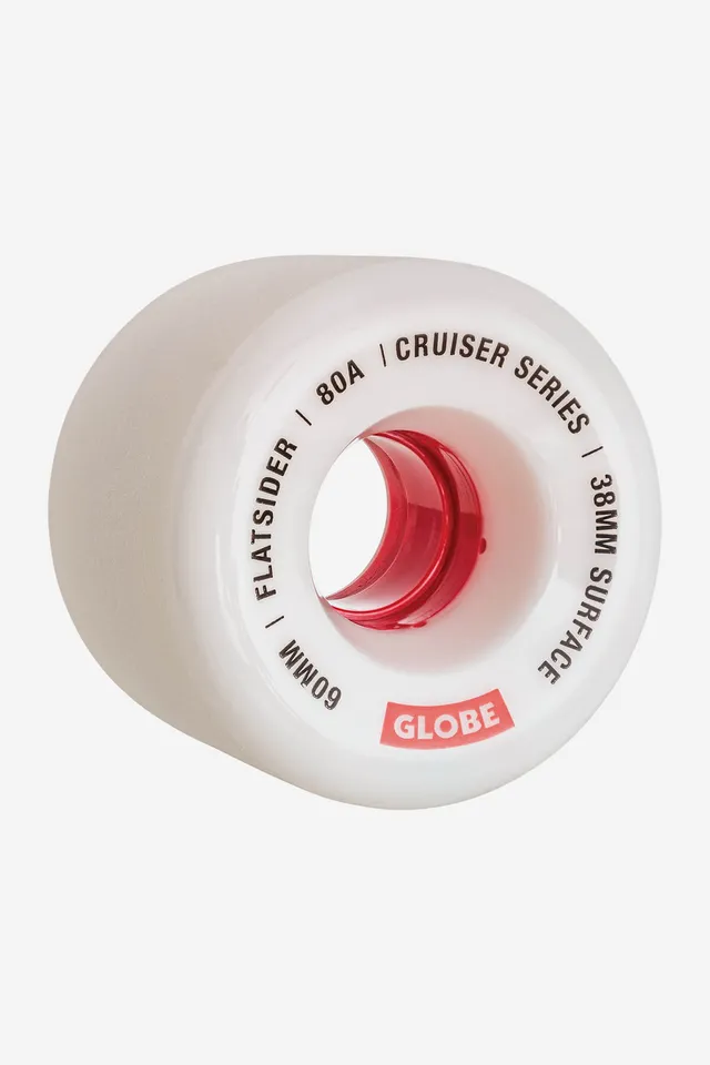 globe-flatsider-cruiser-wheel-60mm-white-red-ruote-4-pz image 1