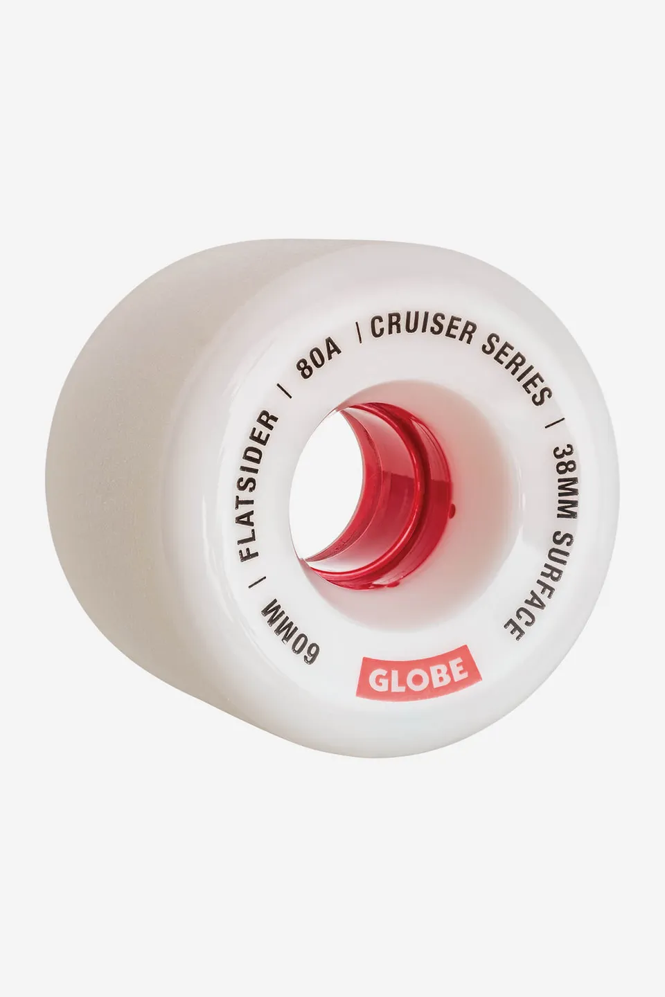 globe-flatsider-cruiser-wheel-60mm-white-red-ruote-4-pz image 1