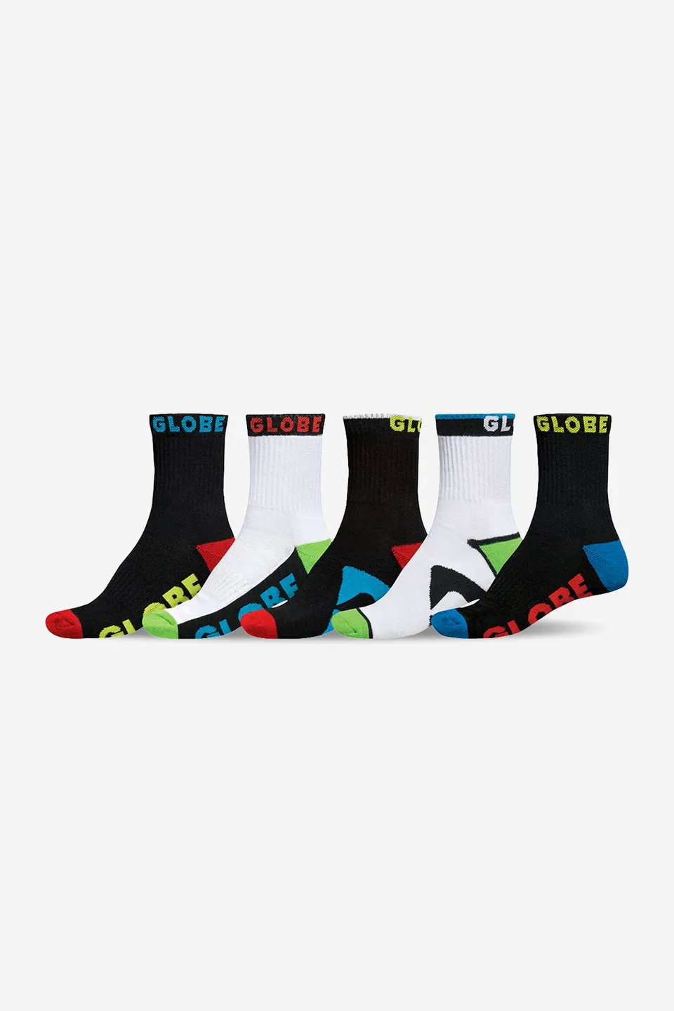 globe-youth-destroyer-crew-5-pack-assorted-calze-skate-bambino image 1