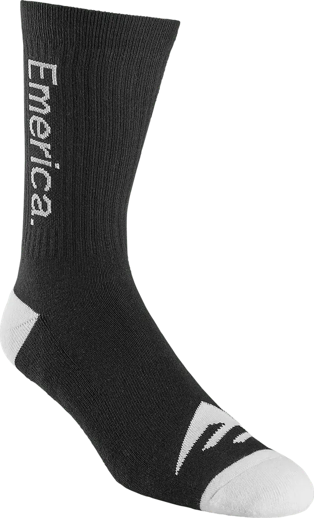 emerica-pure-crew-sock-black-white-calze-skate-imbottite image 1