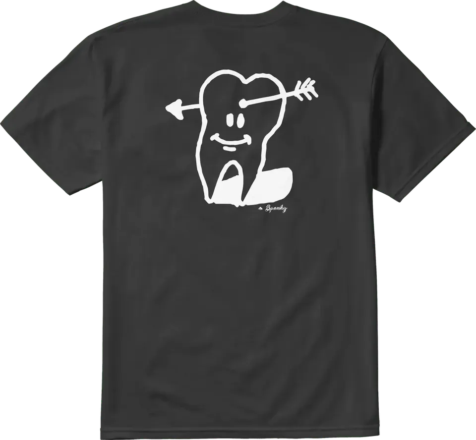 emerica-spanky-tooth-tee-nera-t-shirt-con-grafica-fronte-retro image 1