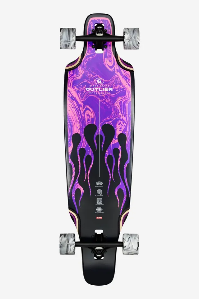 globe-outlier-36-longboard-completo-purple-flames image 1