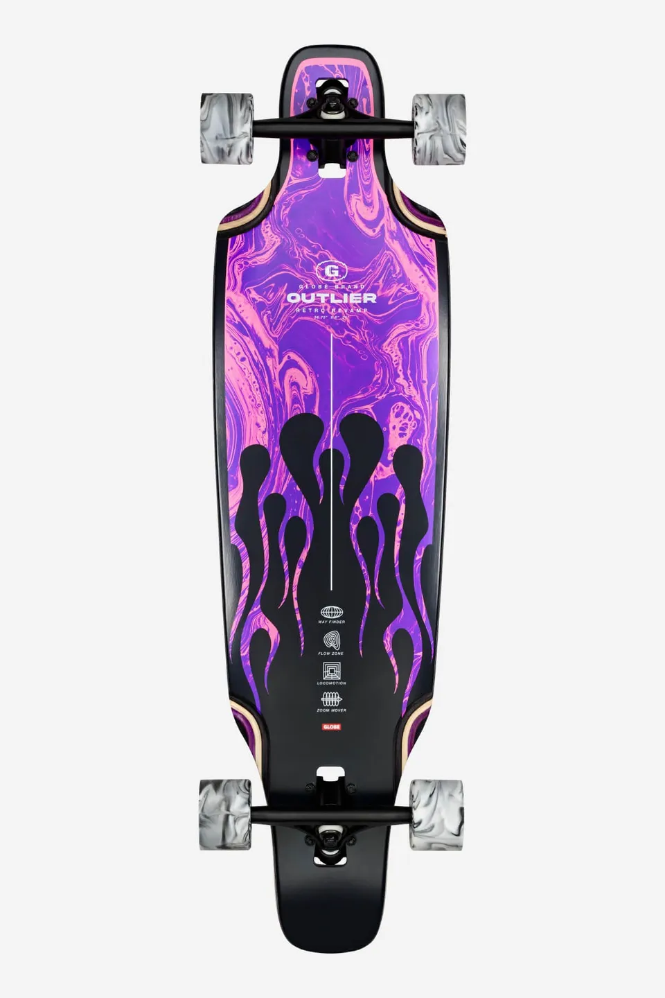 globe-outlier-36-longboard-completo-purple-flames image 1