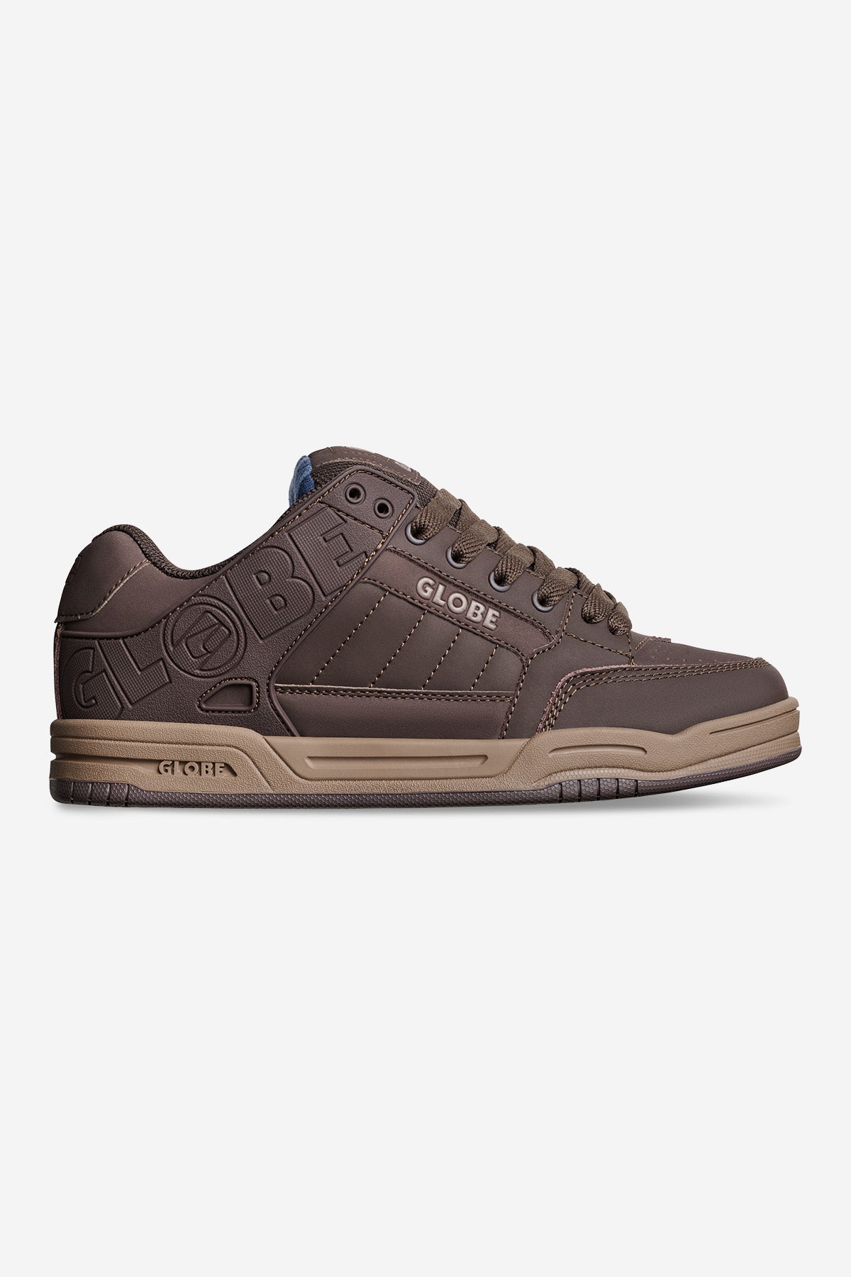 globe-tilt-brown-blue-tartan-scarpe-skate image 1